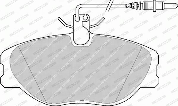 Stabdžių trinkelių rinkinys, diskinis stabdys FERODO FVR1000