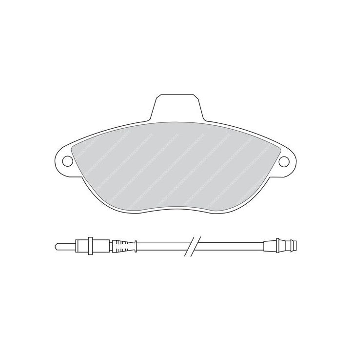 Stabdžių trinkelių rinkinys, diskinis stabdys FERODO FVR1002