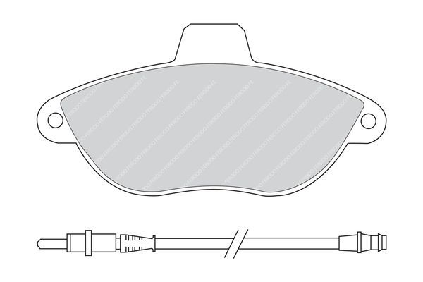 Stabdžių trinkelių rinkinys, diskinis stabdys FERODO FVR1002