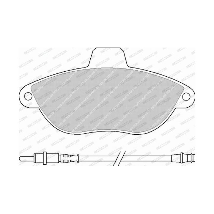 Stabdžių trinkelių rinkinys, diskinis stabdys FERODO FVR1002