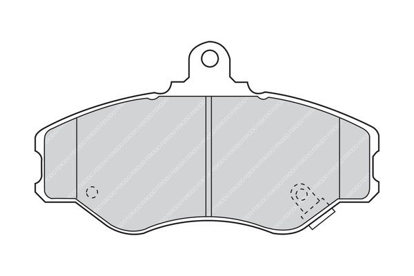 Stabdžių trinkelių rinkinys, diskinis stabdys FERODO FVR1014