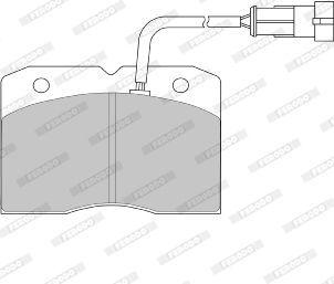 Stabdžių trinkelių rinkinys, diskinis stabdys FERODO FVR1353