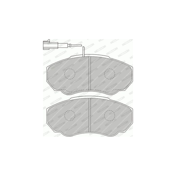 Stabdžių trinkelių rinkinys, diskinis stabdys FERODO FVR1478