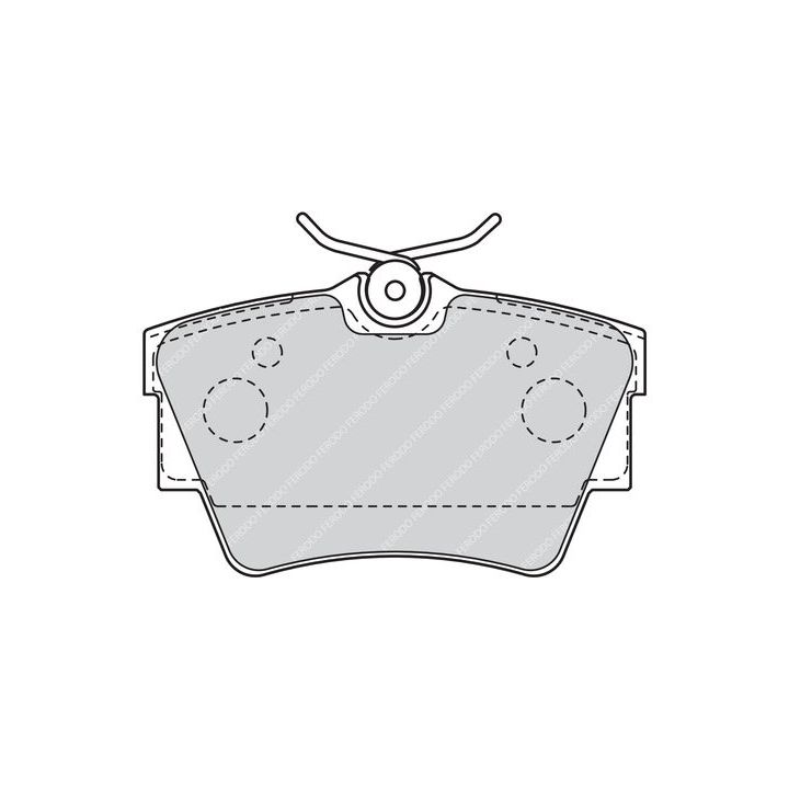 Stabdžių trinkelių rinkinys, diskinis stabdys FERODO FVR1516