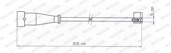 įspėjimo kontaktas, stabdžių trinkelių susidėvėjimas FERODO FAI177