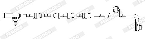įspėjimo kontaktas, stabdžių trinkelių susidėvėjimas FERODO FWI282