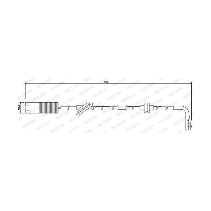 įspėjimo kontaktas, stabdžių trinkelių susidėvėjimas FERODO FWI284