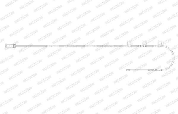 įspėjimo kontaktas, stabdžių trinkelių susidėvėjimas FERODO FWI377