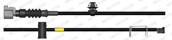 įspėjimo kontaktas, stabdžių trinkelių susidėvėjimas FERODO FWI431