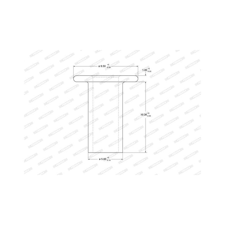 Kniedė, būgninio stabdžio įdėklas FERODO 93038