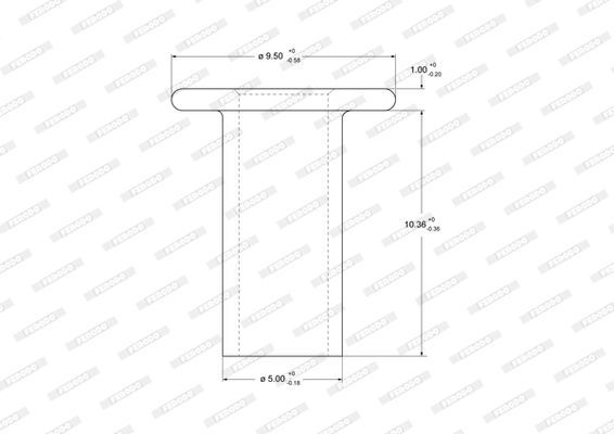 Kniedė, būgninio stabdžio įdėklas FERODO 93038