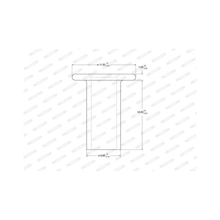Kniedė, būgninio stabdžio įdėklas FERODO 93048