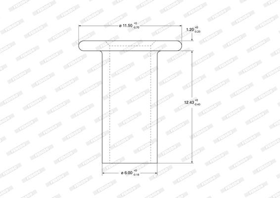 Kniedė, būgninio stabdžio įdėklas FERODO 93048