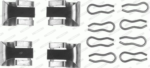 Priedų komplektas, diskinių stabdžių trinkelės FERODO FBA462