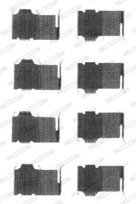 Priedų komplektas, diskinių stabdžių trinkelės FERODO FBA467