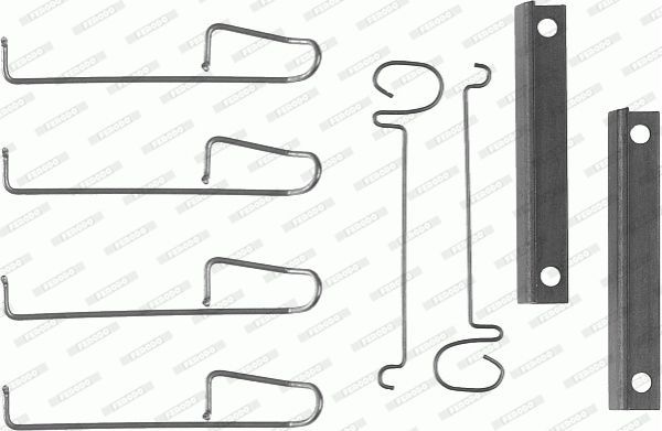 Priedų komplektas, diskinių stabdžių trinkelės FERODO FBA473