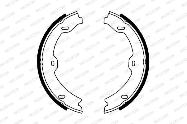 Stabdžių trinkelių komplektas, stovėjimo stabdis FERODO FSB4000