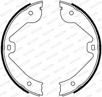Stabdžių trinkelių komplektas, stovėjimo stabdis FERODO FSB4000