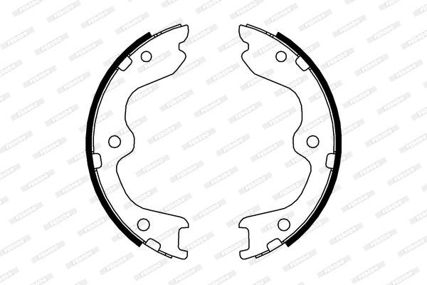 Stabdžių trinkelių komplektas, stovėjimo stabdis FERODO FSB4005