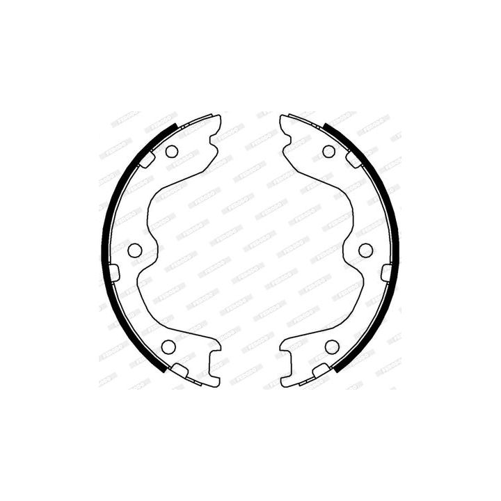 Stabdžių trinkelių komplektas, stovėjimo stabdis FERODO FSB4005