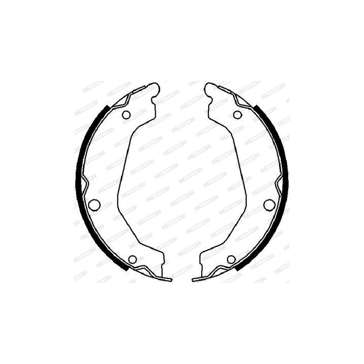 Stabdžių trinkelių komplektas, stovėjimo stabdis FERODO FSB4020