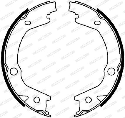 Stabdžių trinkelių komplektas, stovėjimo stabdis FERODO FSB4021
