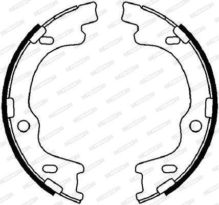 Stabdžių trinkelių komplektas, stovėjimo stabdis FERODO FSB4022