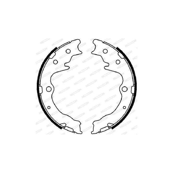 Stabdžių trinkelių komplektas, stovėjimo stabdis FERODO FSB4024