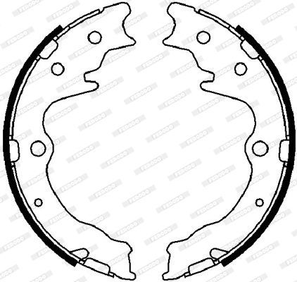 Stabdžių trinkelių komplektas, stovėjimo stabdis FERODO FSB4024