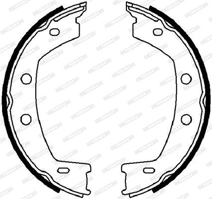 Stabdžių trinkelių komplektas, stovėjimo stabdis FERODO FSB4032