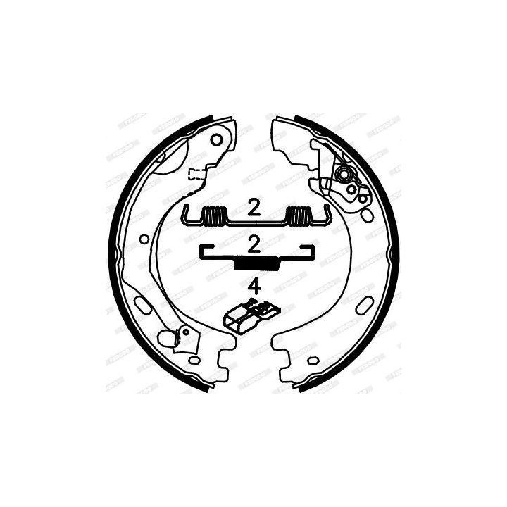 Stabdžių trinkelių komplektas, stovėjimo stabdis FERODO FSB4033