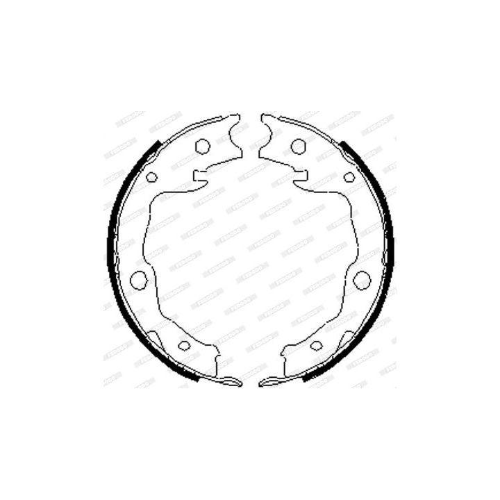 Stabdžių trinkelių komplektas, stovėjimo stabdis FERODO FSB4035