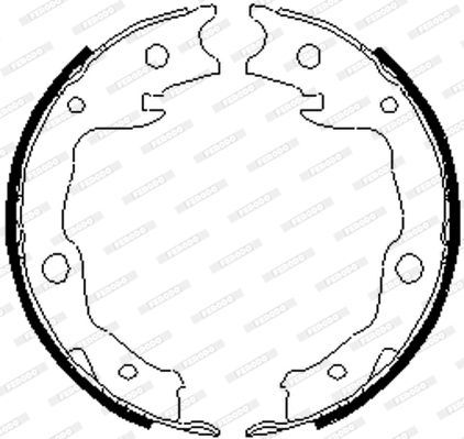 Stabdžių trinkelių komplektas, stovėjimo stabdis FERODO FSB4035