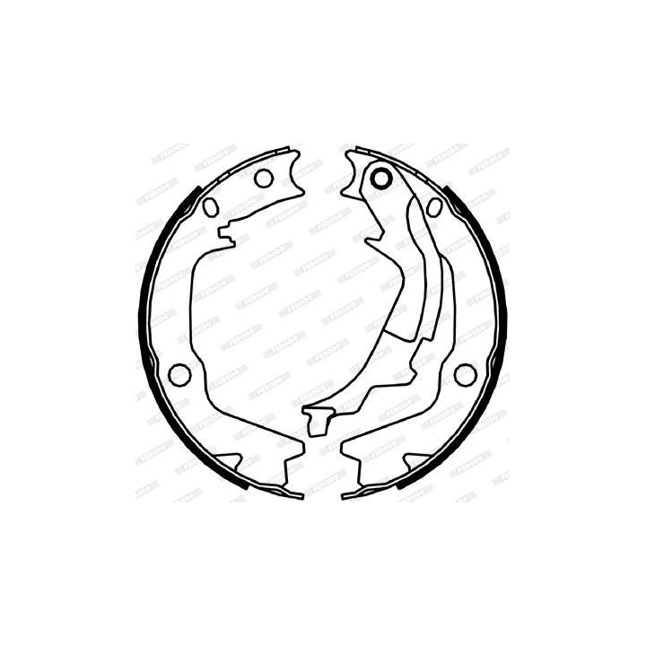 Stabdžių trinkelių komplektas, stovėjimo stabdis FERODO FSB4045