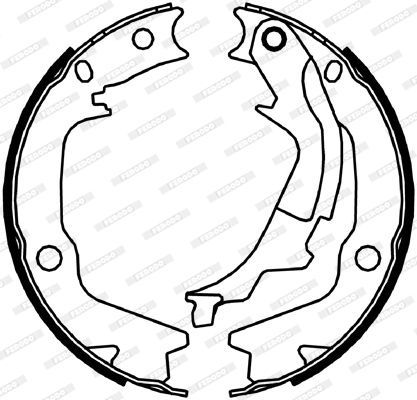 Stabdžių trinkelių komplektas, stovėjimo stabdis FERODO FSB4045