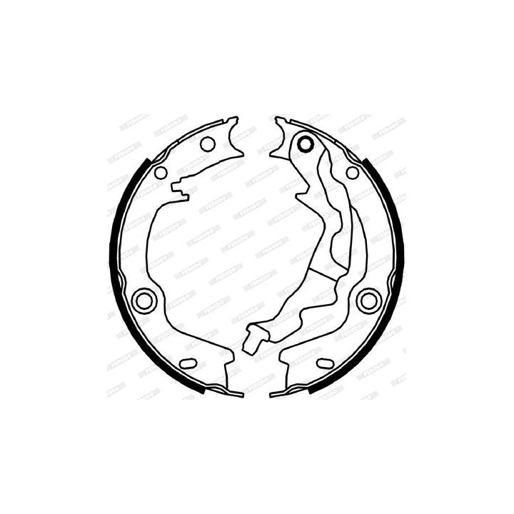 Stabdžių trinkelių komplektas, stovėjimo stabdis FERODO FSB4046