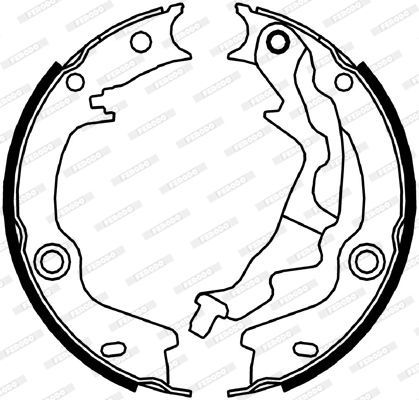 Stabdžių trinkelių komplektas, stovėjimo stabdis FERODO FSB4046