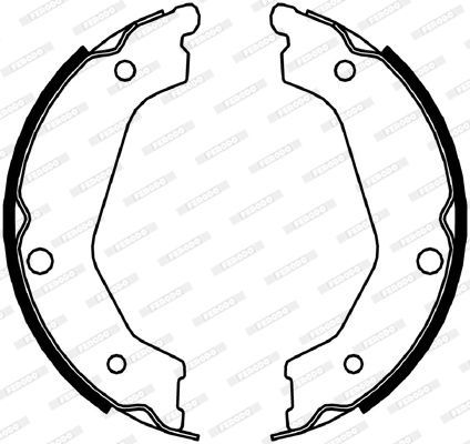 Stabdžių trinkelių komplektas, stovėjimo stabdis FERODO FSB4048