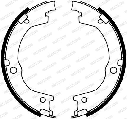 Stabdžių trinkelių komplektas, stovėjimo stabdis FERODO FSB4049