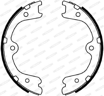 Stabdžių trinkelių komplektas, stovėjimo stabdis FERODO FSB4054