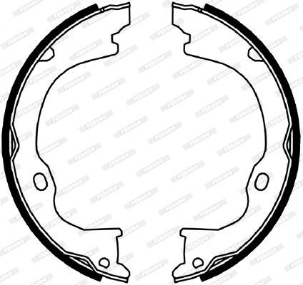 Stabdžių trinkelių komplektas, stovėjimo stabdis FERODO FSB4060