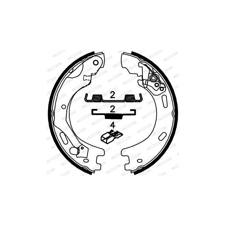 Stabdžių trinkelių komplektas, stovėjimo stabdis FERODO FSB4062