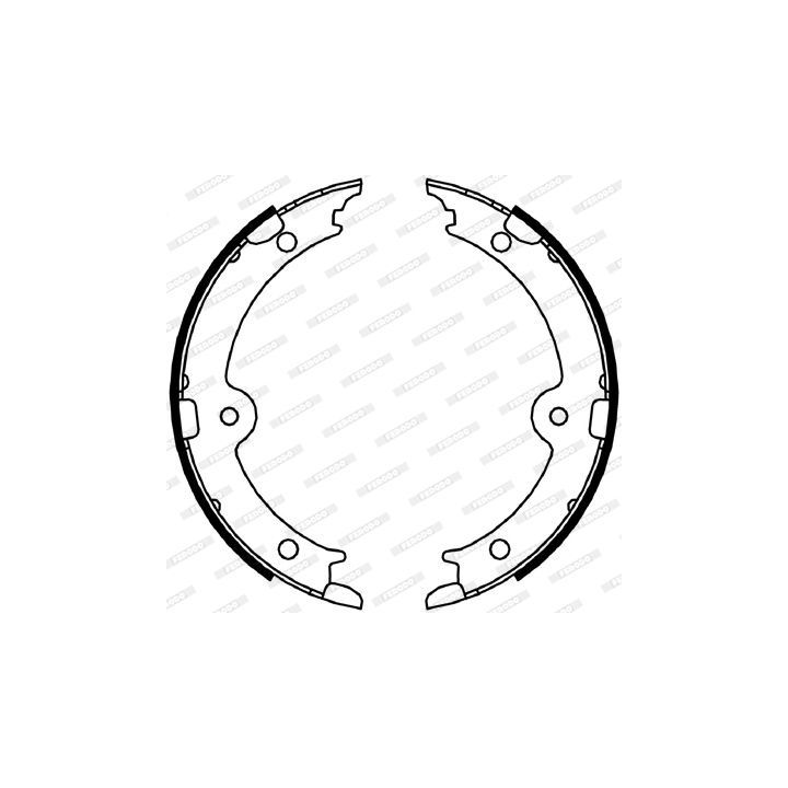 Stabdžių trinkelių komplektas, stovėjimo stabdis FERODO FSB4066