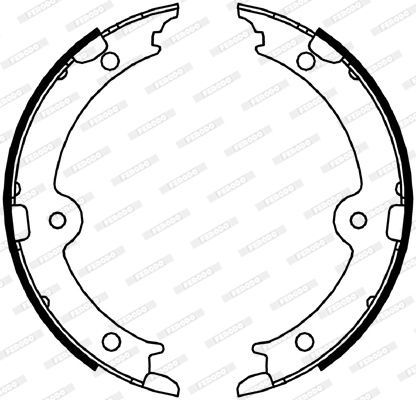 Stabdžių trinkelių komplektas, stovėjimo stabdis FERODO FSB4066