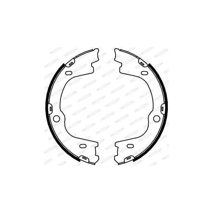 Stabdžių trinkelių komplektas, stovėjimo stabdis FERODO FSB4087