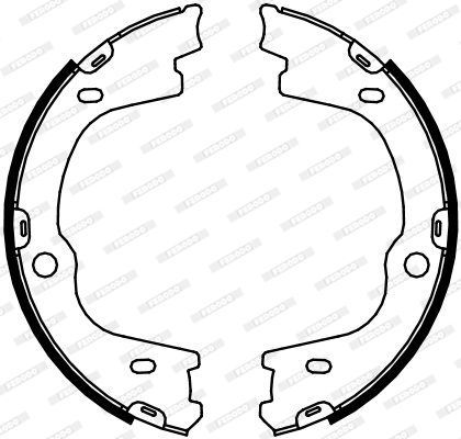 Stabdžių trinkelių komplektas, stovėjimo stabdis FERODO FSB4087