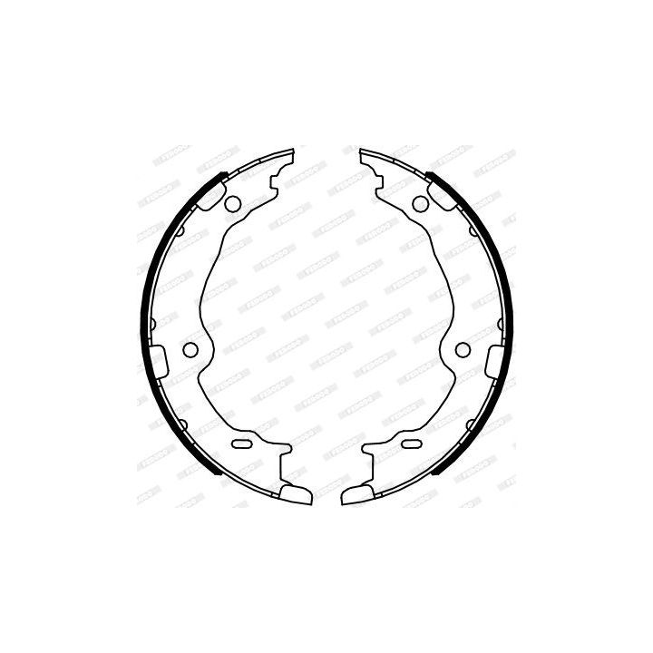 Stabdžių trinkelių komplektas, stovėjimo stabdis FERODO FSB4123