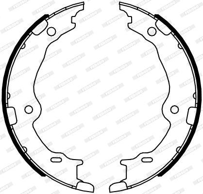 Stabdžių trinkelių komplektas, stovėjimo stabdis FERODO FSB4123