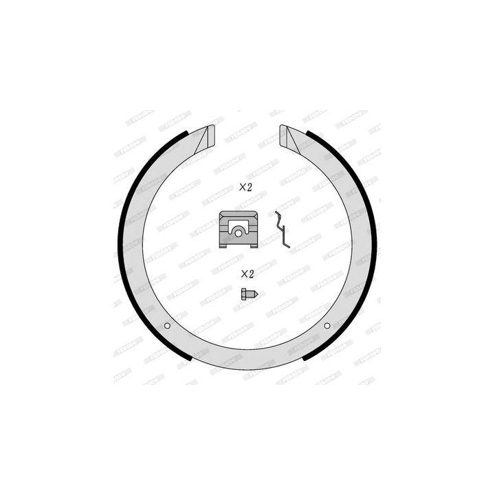 Stabdžių trinkelių komplektas, stovėjimo stabdis FERODO FSB4157