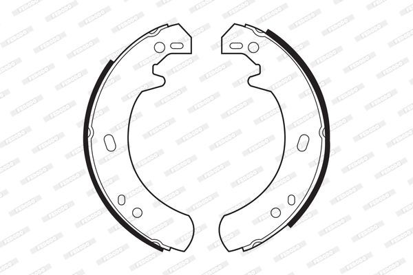 Stabdžių trinkelių komplektas, stovėjimo stabdis FERODO FSB473